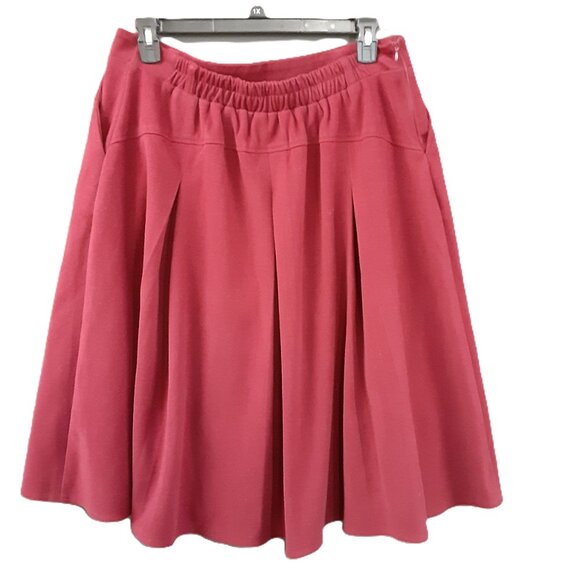 Tanming Woman's Wool Blend Lined Pleated Skirt Size XL Zip Closure. Ships Fast - Picture 4 of 7